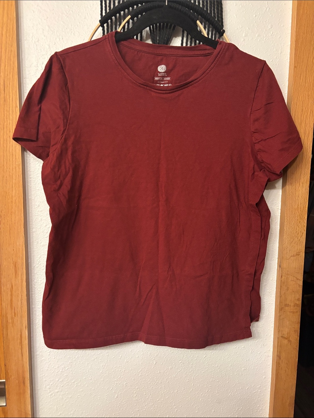 Kindred Bravely Women's Short Sleeve Tee in Burgundy Red